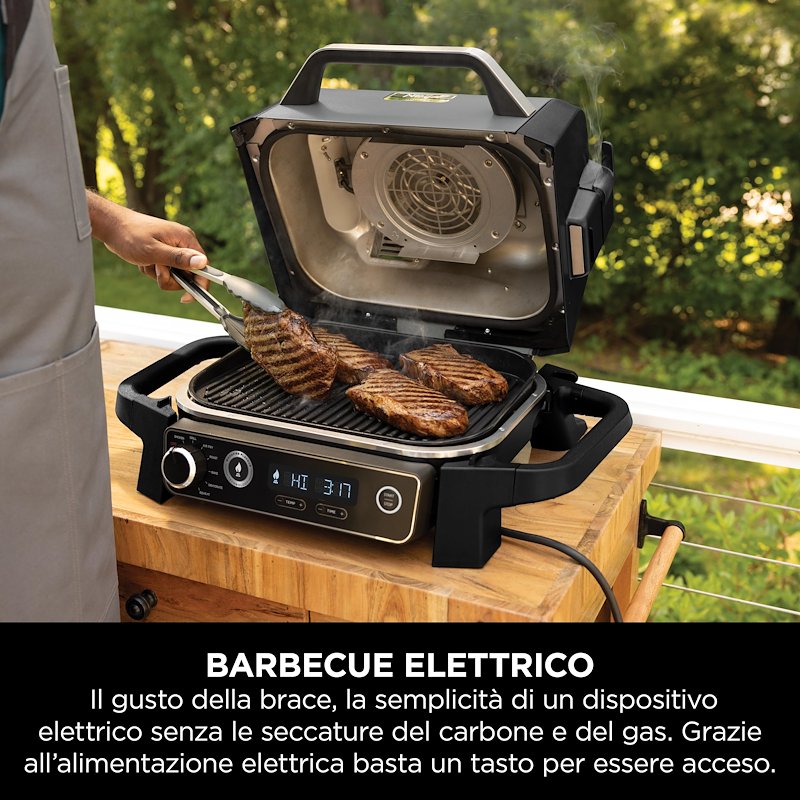 Shark Ninja Barbecue Elettrico Ninja Woodfire Con Affumicatore Og701eu