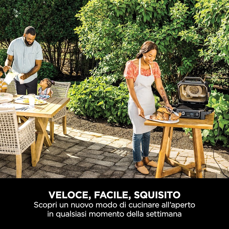 Shark Ninja Barbecue Elettrico Ninja Woodfire Con Affumicatore Og701eu