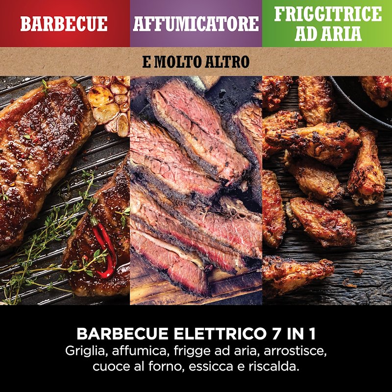 Shark Ninja Barbecue Elettrico Ninja Woodfire Con Affumicatore Og701eu
