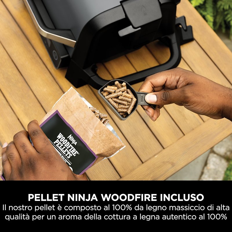 Shark Ninja Barbecue Elettrico Ninja Woodfire Con Affumicatore Og701eu
