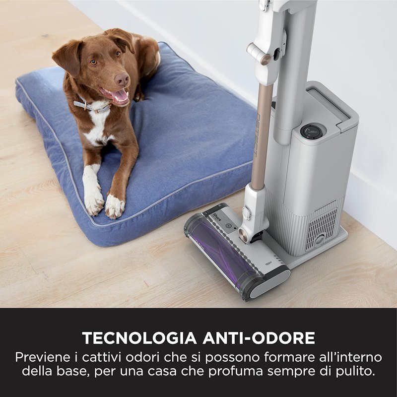 Shark Ninja Scopa Elettrica Detect Clean con Autosvuotamento IW3612EU Bianco