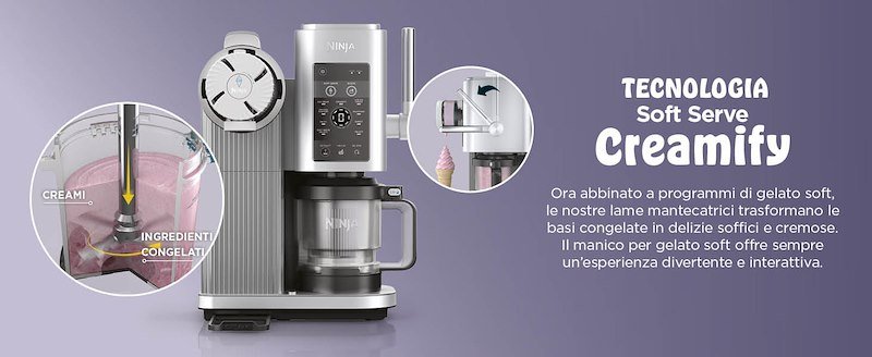 Shark Ninja Gelatiere CREAMI SWIRL Nc701eu
