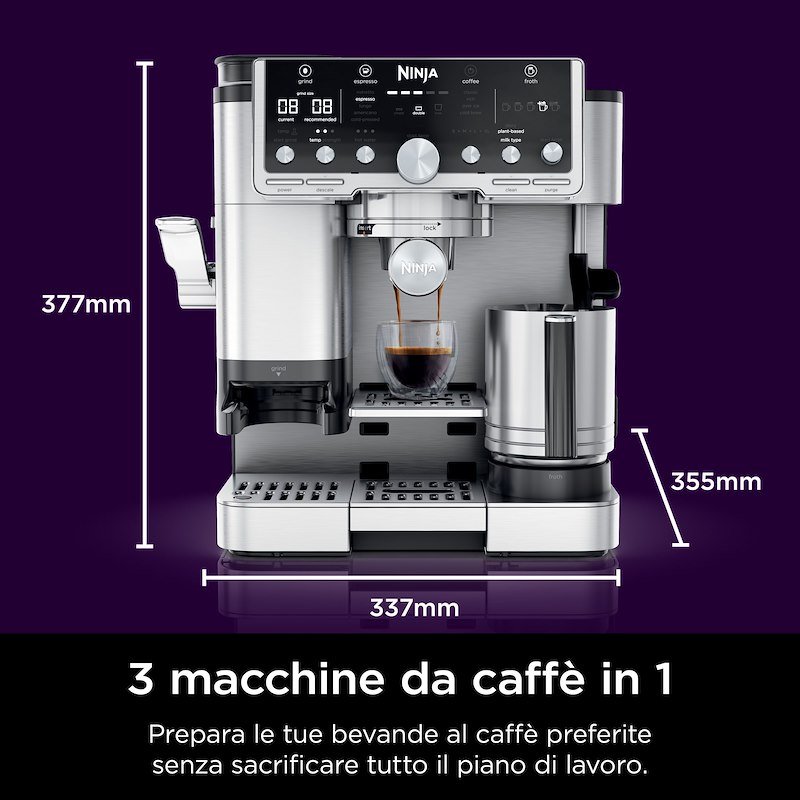 Shark Ninja Macchina da caffè  LUXE PRO Es701eu Argento