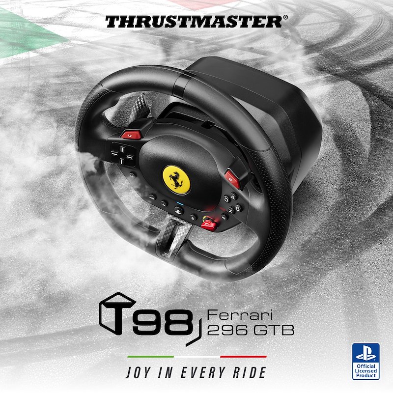 Thrustmaster volante da corsa T98 Ferrari 296 GTB con pedaliera