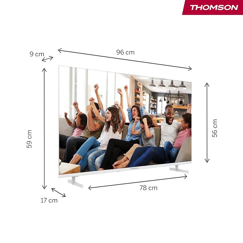 Thomson TV led 43" 43ug4s14w bianco