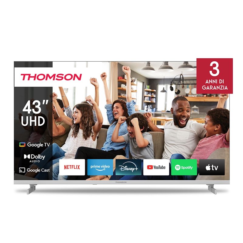 Thomson TV led 43" 43ug4s14w bianco