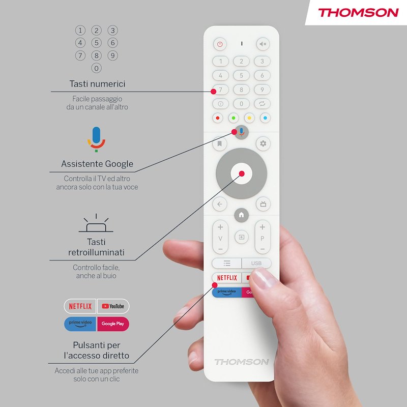 Thomson TV LED 32" 32ha4m44 bianco