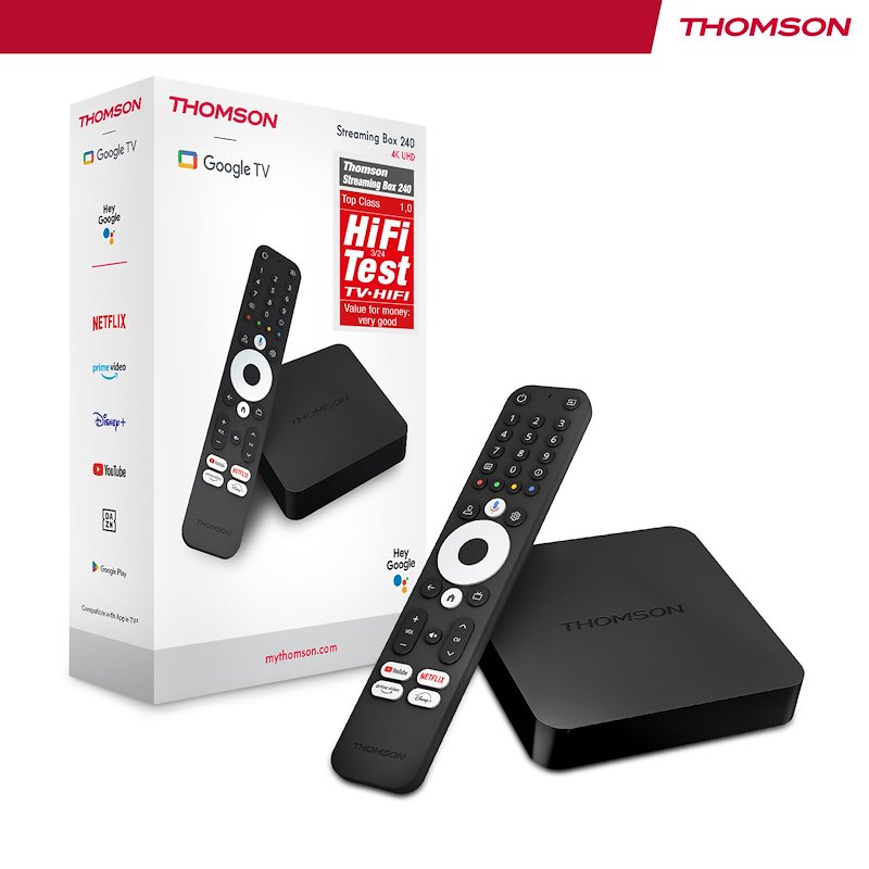 Thomson STREAMING BOX UHD GOOGLE TV Ott 4k 240