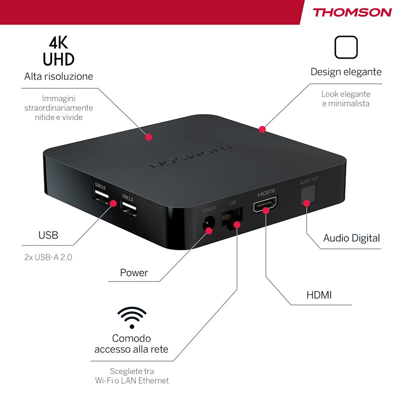 Thomson STREAMING BOX UHD GOOGLE TV Ott 4k 240
