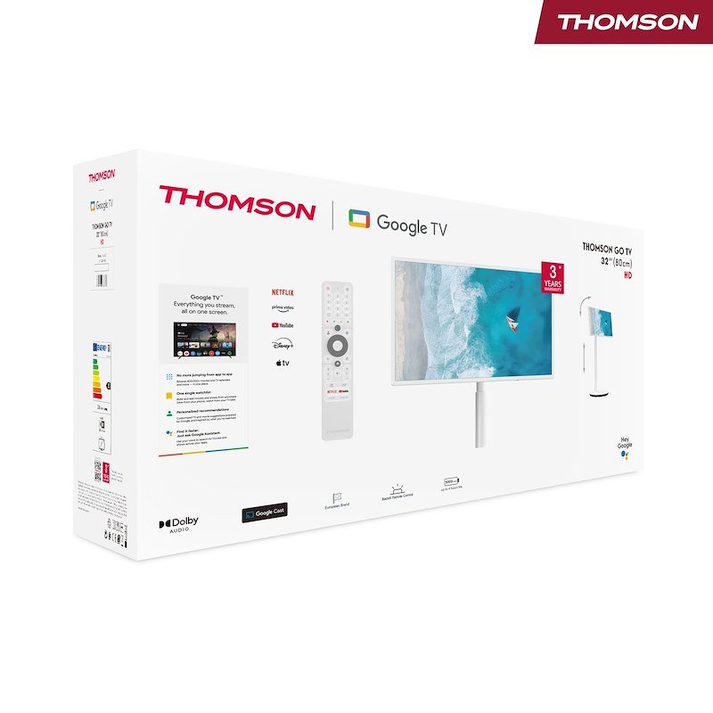 Thomson TV LED 32" portatile 32hg4m45 bianco