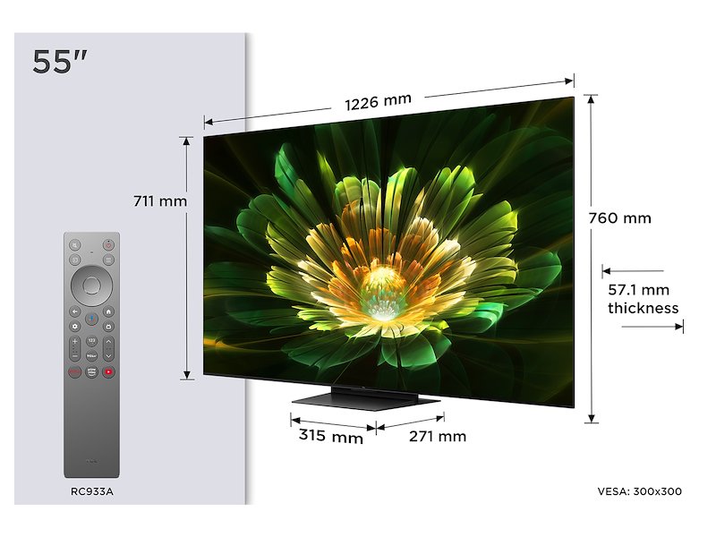 TCL Smart TV QD-MiniLED 55" 55c79k Metallico