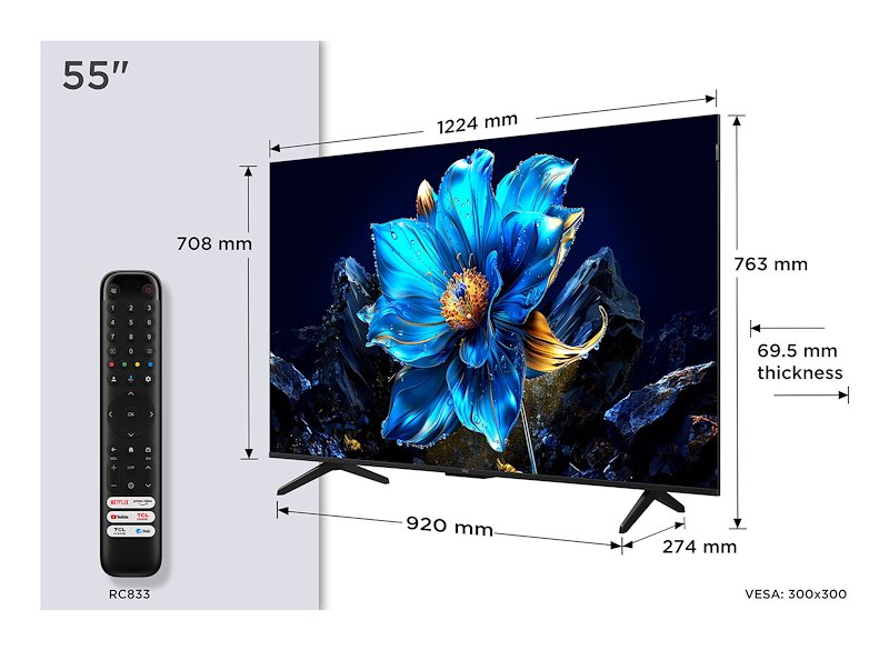 Tcl TV QLED 55" 55p79k metallico