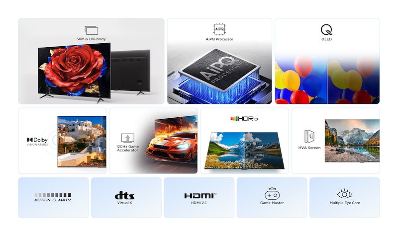 Tcl TV QLED 43" 43p79k metallico