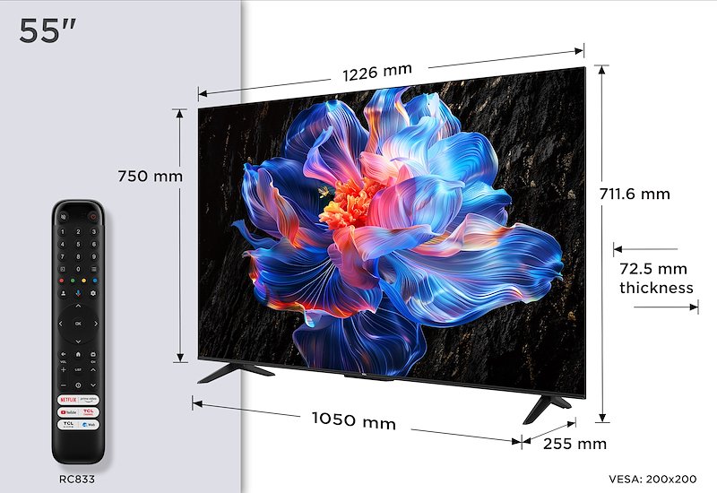 Tcl TV LED 55" 55p69k Nero