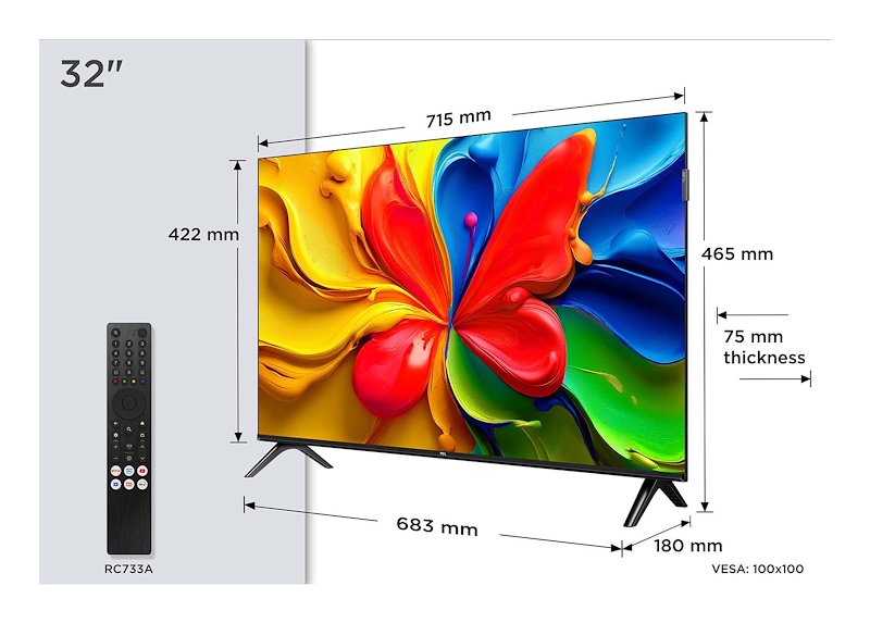Tcl Tv qled 32" 32s49k Nero