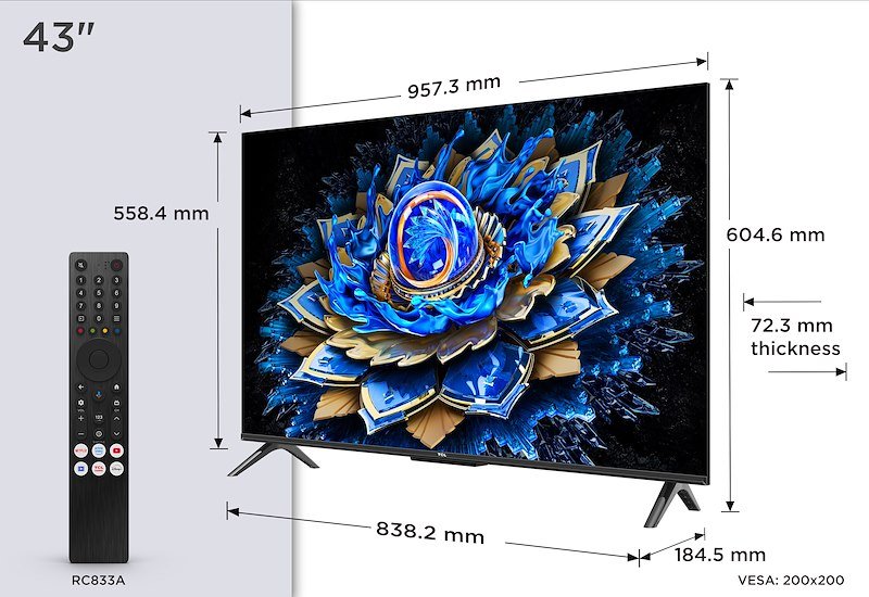 Tcl TV QLED 43" 43t69c