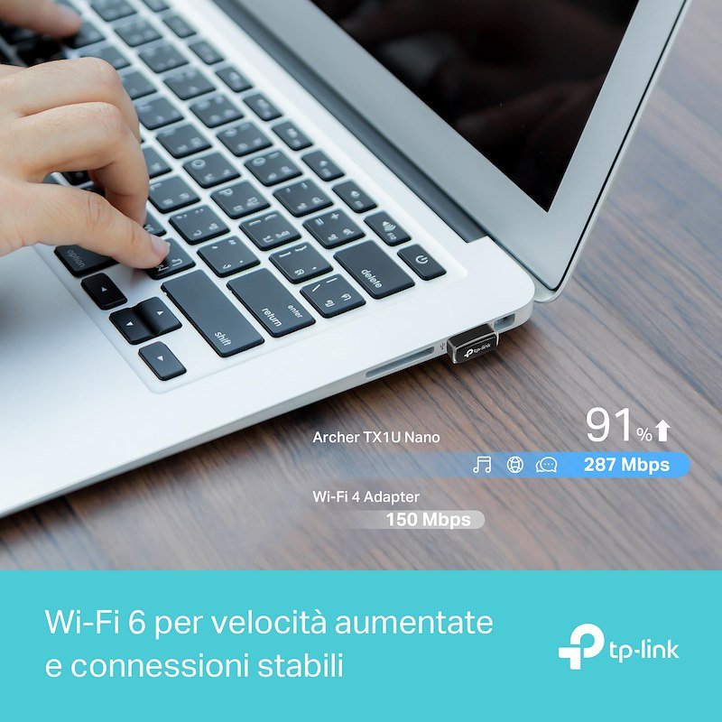 Tp-link Nano Adattatore USB Wi-Fi 6 AX300 Archer Tx1u Nano