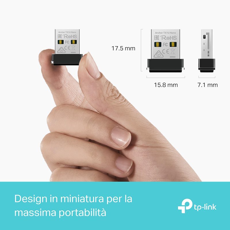 Tp-link Nano Adattatore USB Wi-Fi 6 AX300 Archer Tx1u Nano
