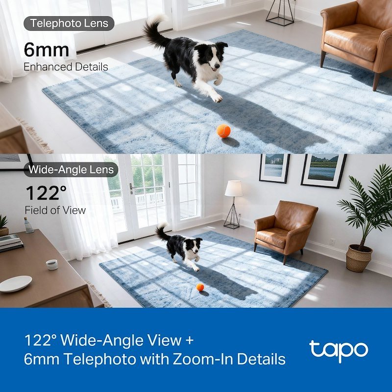 Tp-link Tapo C245d Telecamera Indoor 2K 3MP doppio obiettivo smart AI