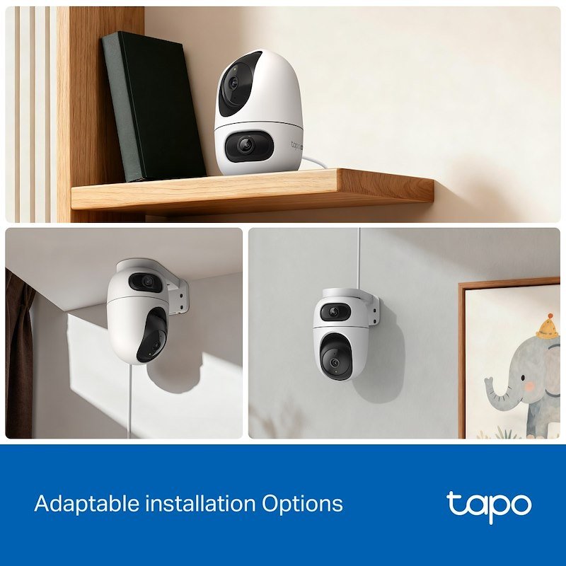 Tp-link Tapo C245d Telecamera Indoor 2K 3MP doppio obiettivo smart AI