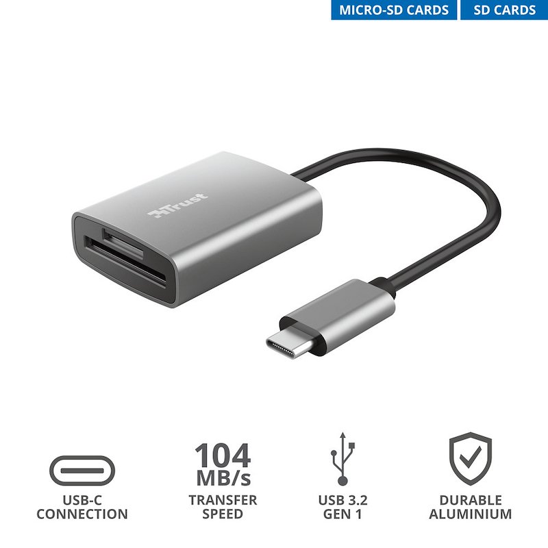 Lettore USB-C 3.0 KOMBIUDA – Adattatore Per Schede Di Memoria, Trasmissione Rapida, Compatto E Senza Software
