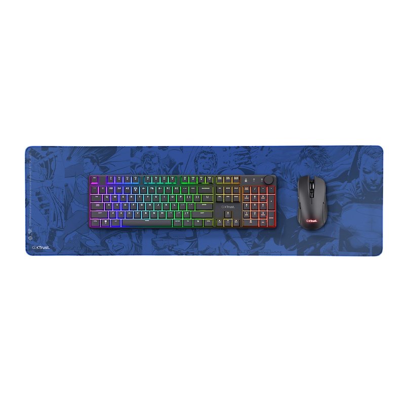 Trust Tappetino per mouse gaming XXL mousepad superaman Gxt759sm blu
