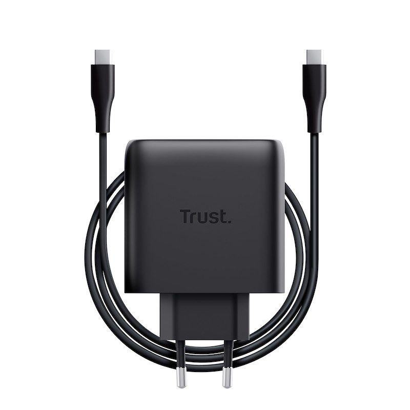Trust Maxo Caricabatteria USB-C GaN da 65 W 25523 Black