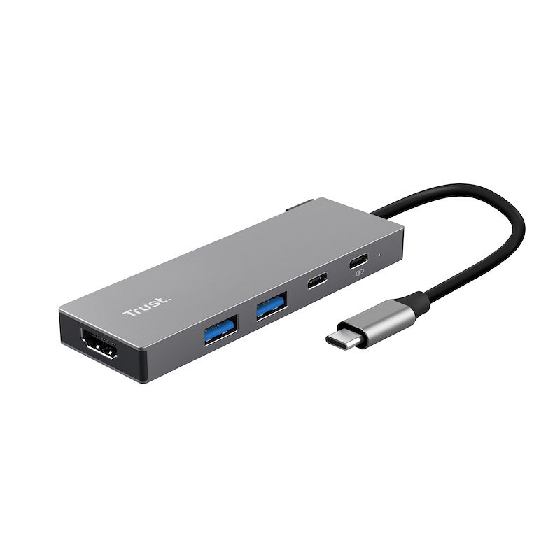 Trust Adattatore USB-C multiporta 5 in 1 DALYX Grigio