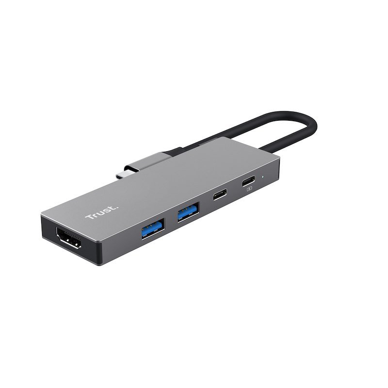 Trust Adattatore USB-C multiporta 5 in 1 DALYX Grigio