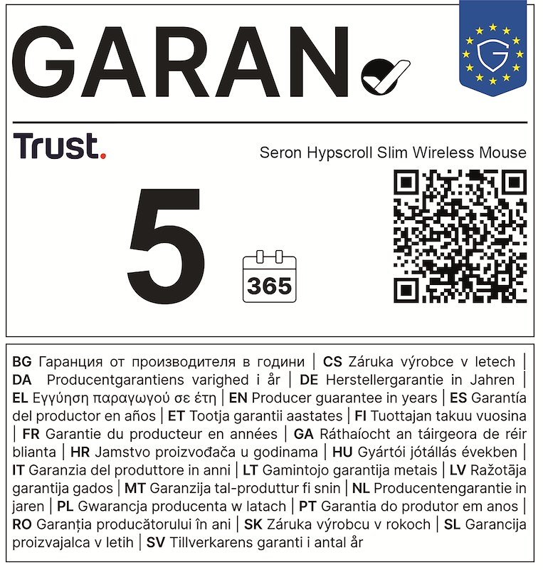 Trust Seron Mouse sottile multi-wireless e hyperscroll Pink