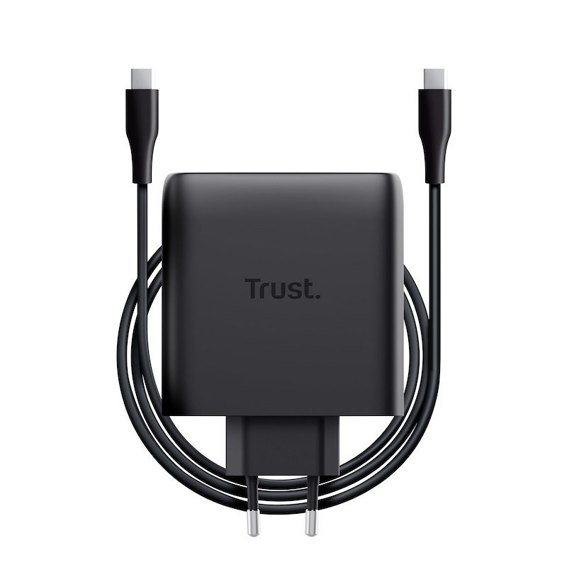 Trust Maxo Caricabatteria a 2 porte USB-C GaN da 100 W 25527 Nero