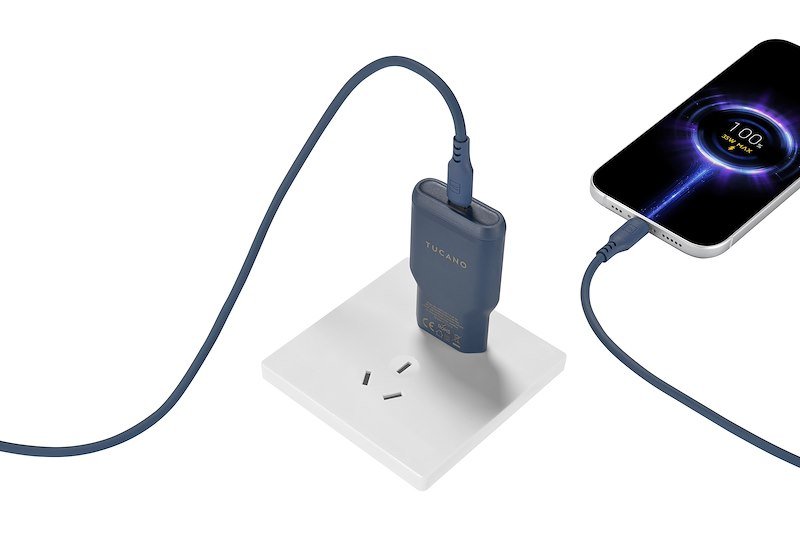 Tucano Caricabatterie One Power Kit 35w GaN Usb-c 60W Blu