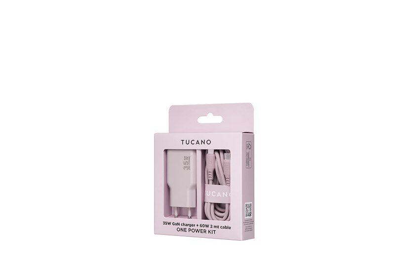 Tucano Caricabatterie One Power Kit 35w GaN Usb-c 60W Rosa