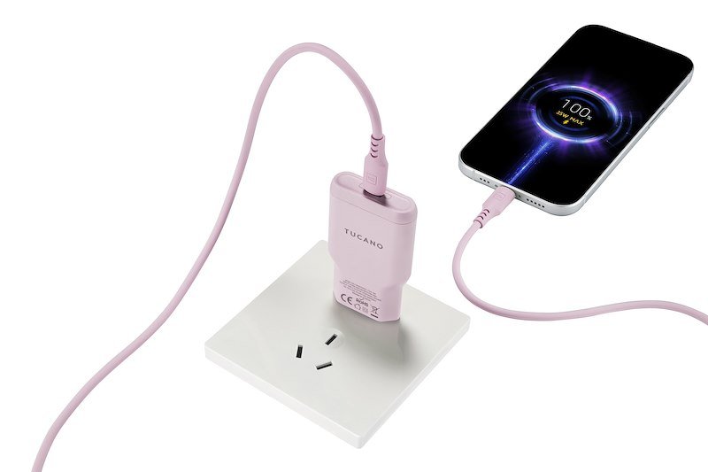 Tucano Caricabatterie One Power Kit 35w GaN Usb-c 60W Rosa