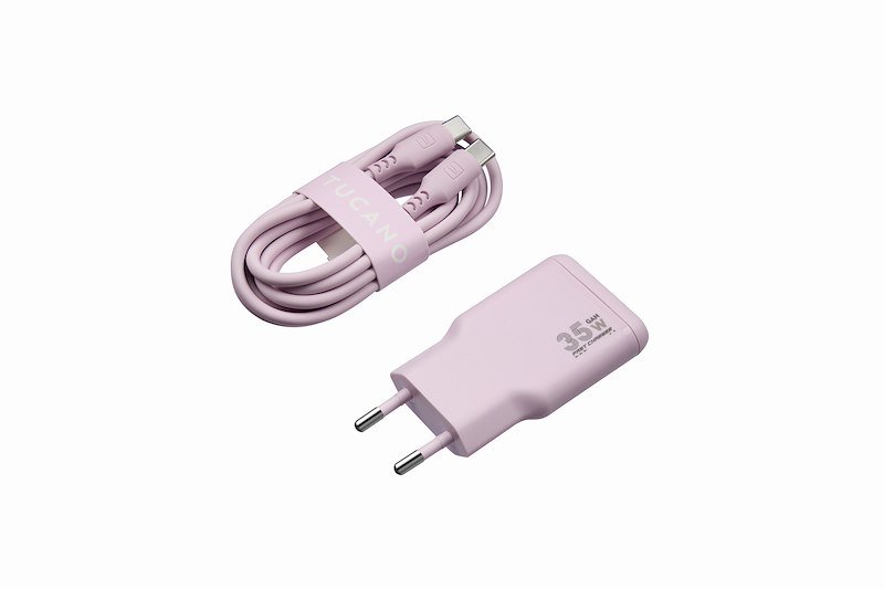 Tucano Caricabatterie One Power Kit 35w GaN Usb-c 60W Rosa