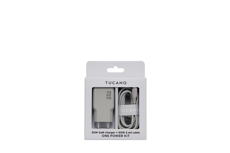 Tucano Caricabatterie Power Kit Usb-c 60W Grigio