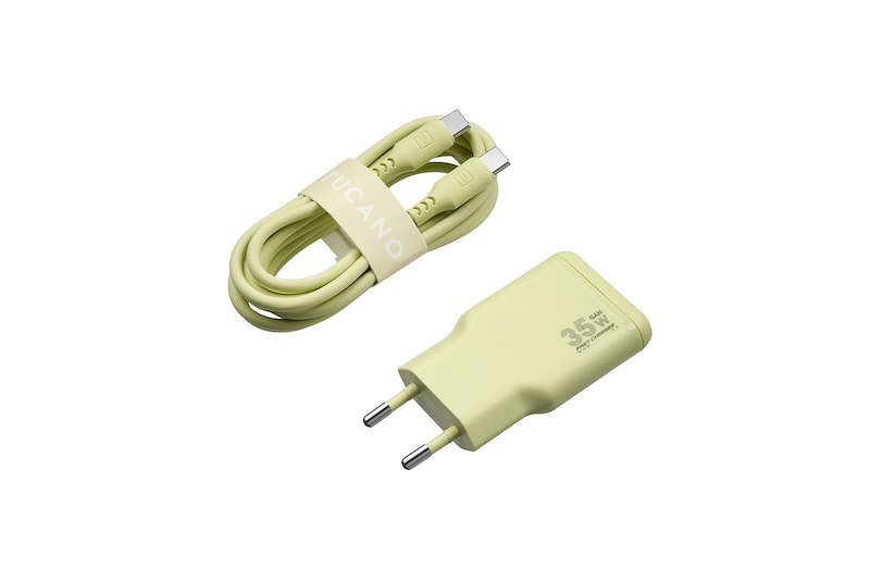Tucano Caricabatterie One Power Kit 35w GaN Usb-c 60W Giallo