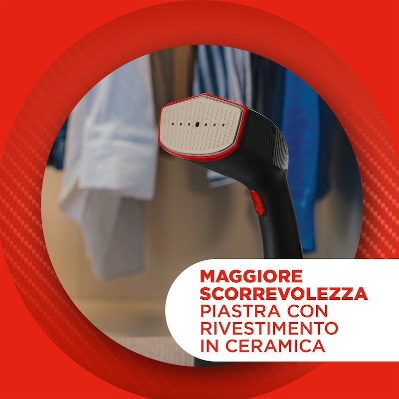 Polti Vaporella Vertical Styler GSM100BL Nero/Rosso