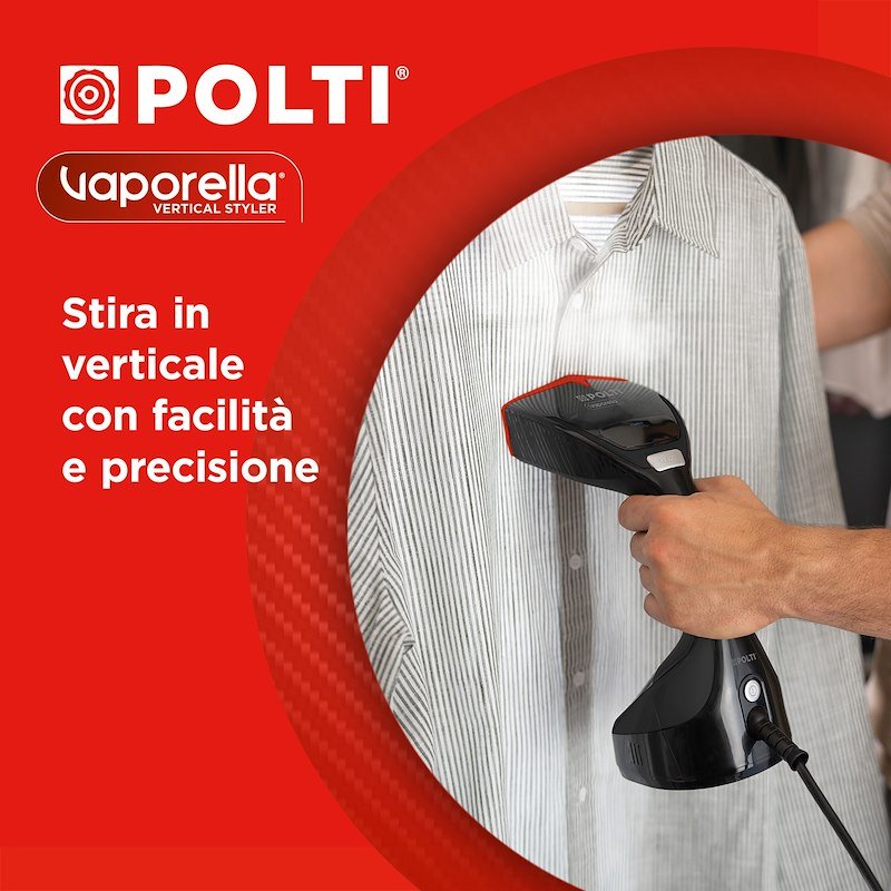 Polti Vaporella Vertical Styler GSM100BL Nero/Rosso