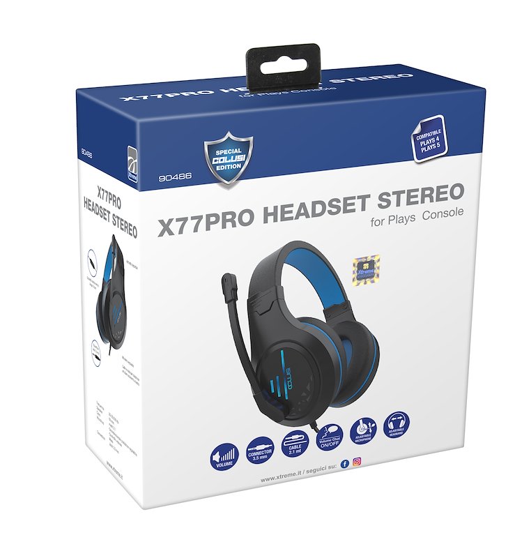 X-treme Cuffia stereo X77PRO HEADSET STEREO Plays 5 e Plays 4