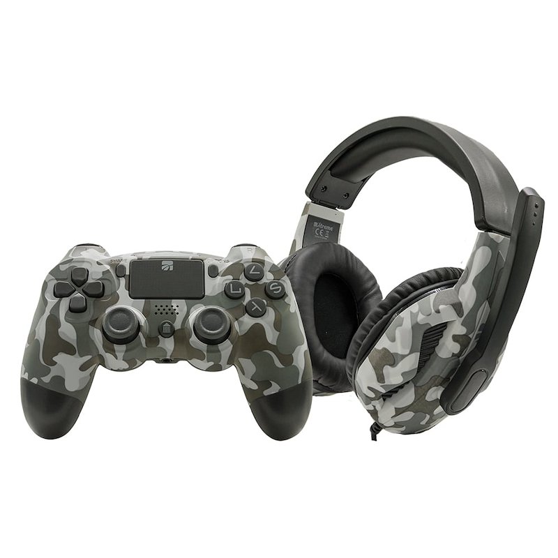 X-Treme  Ice Game Kit Cuffia+Pad Camouflage Grigio