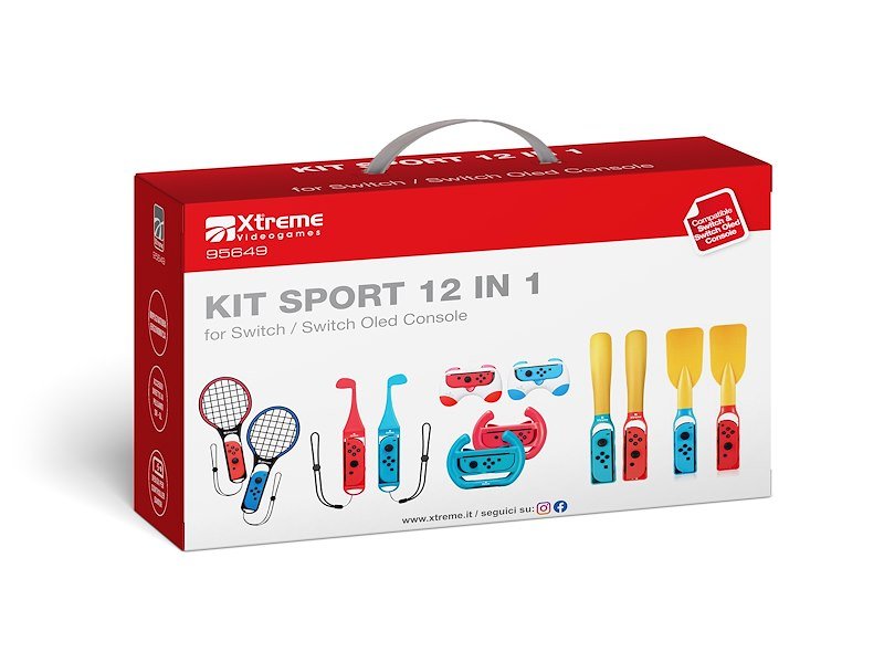 X-treme KIT SPORT 12in1 95649 rosso blu Nintendo Switch