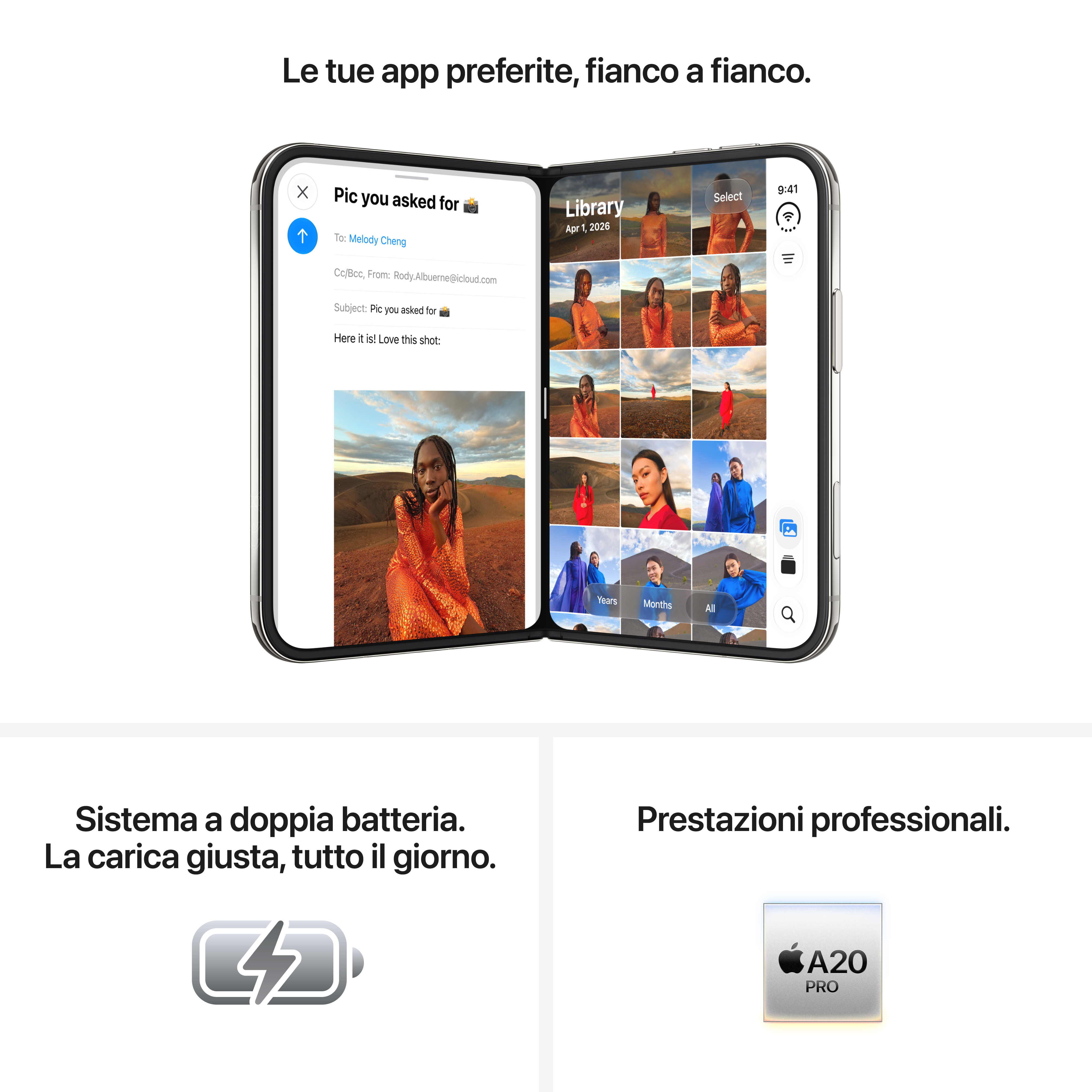 Apple iPhone Duo 1TB Bianco stellare