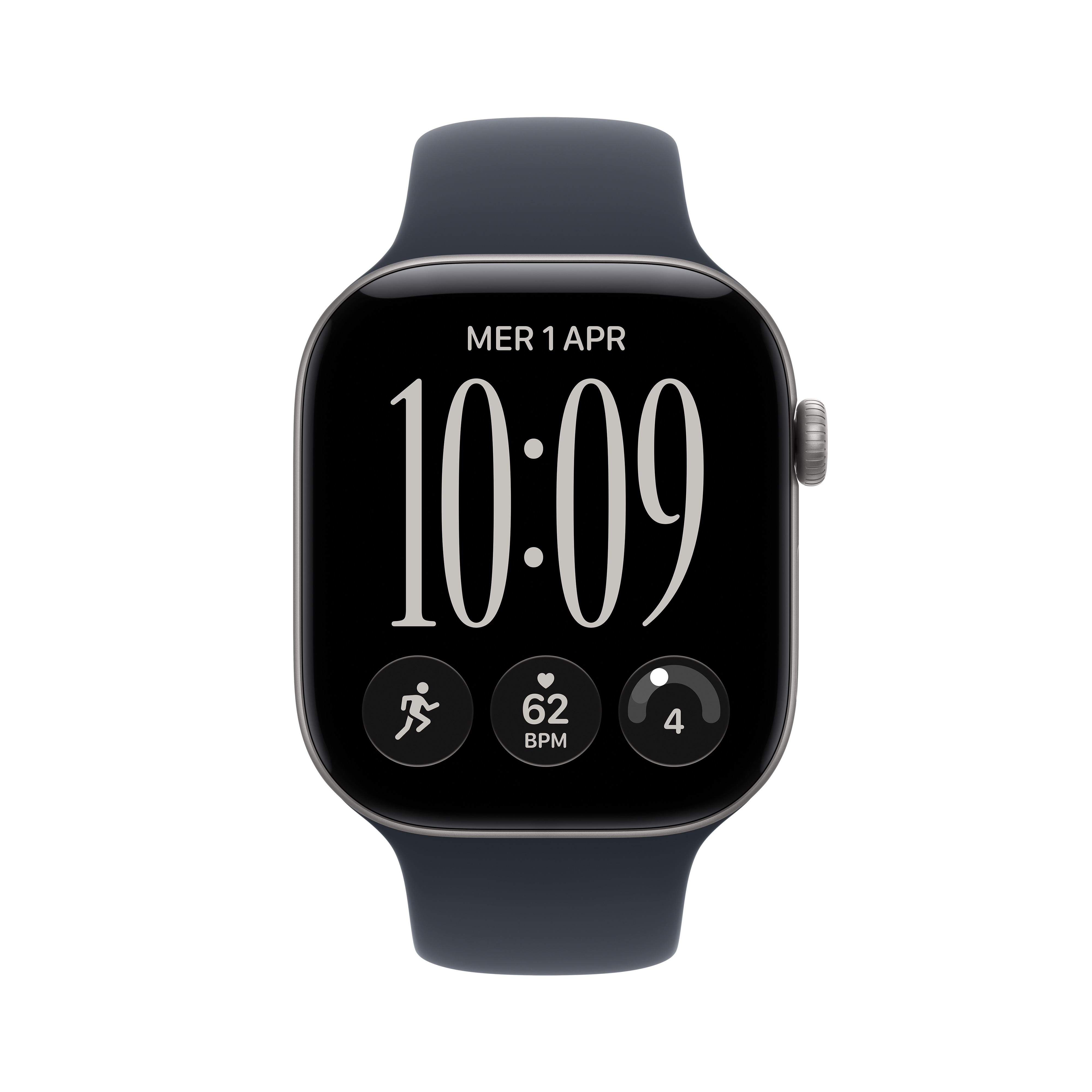 Apple Watch Series 12 GPS 42MM S/M Cassa Alluminio Grigio siderale e Sport Band Blu