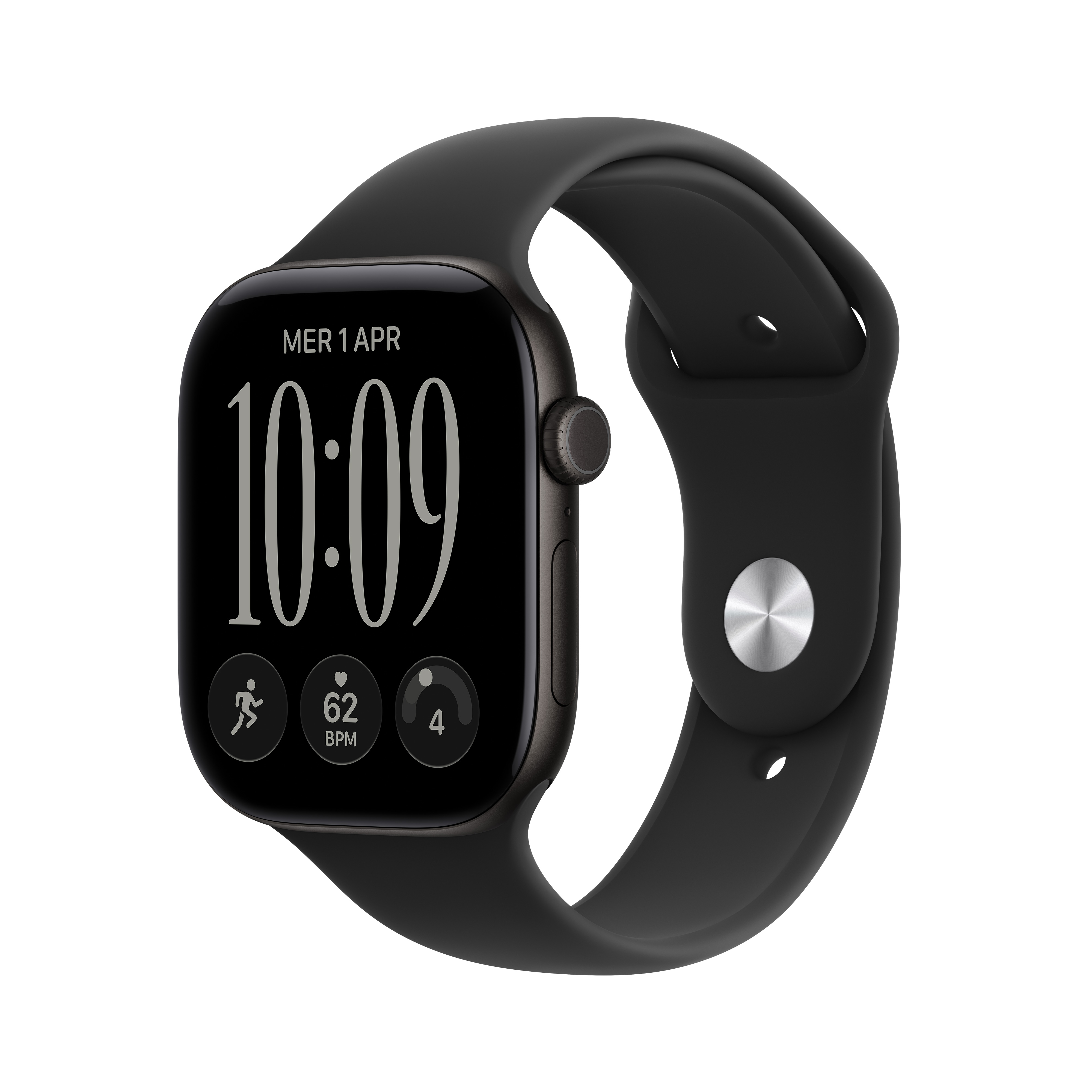 Apple Watch Series 12 GPS+Cellular 42MM S/M Cassa Alluminio Nera e Sport Band Nero