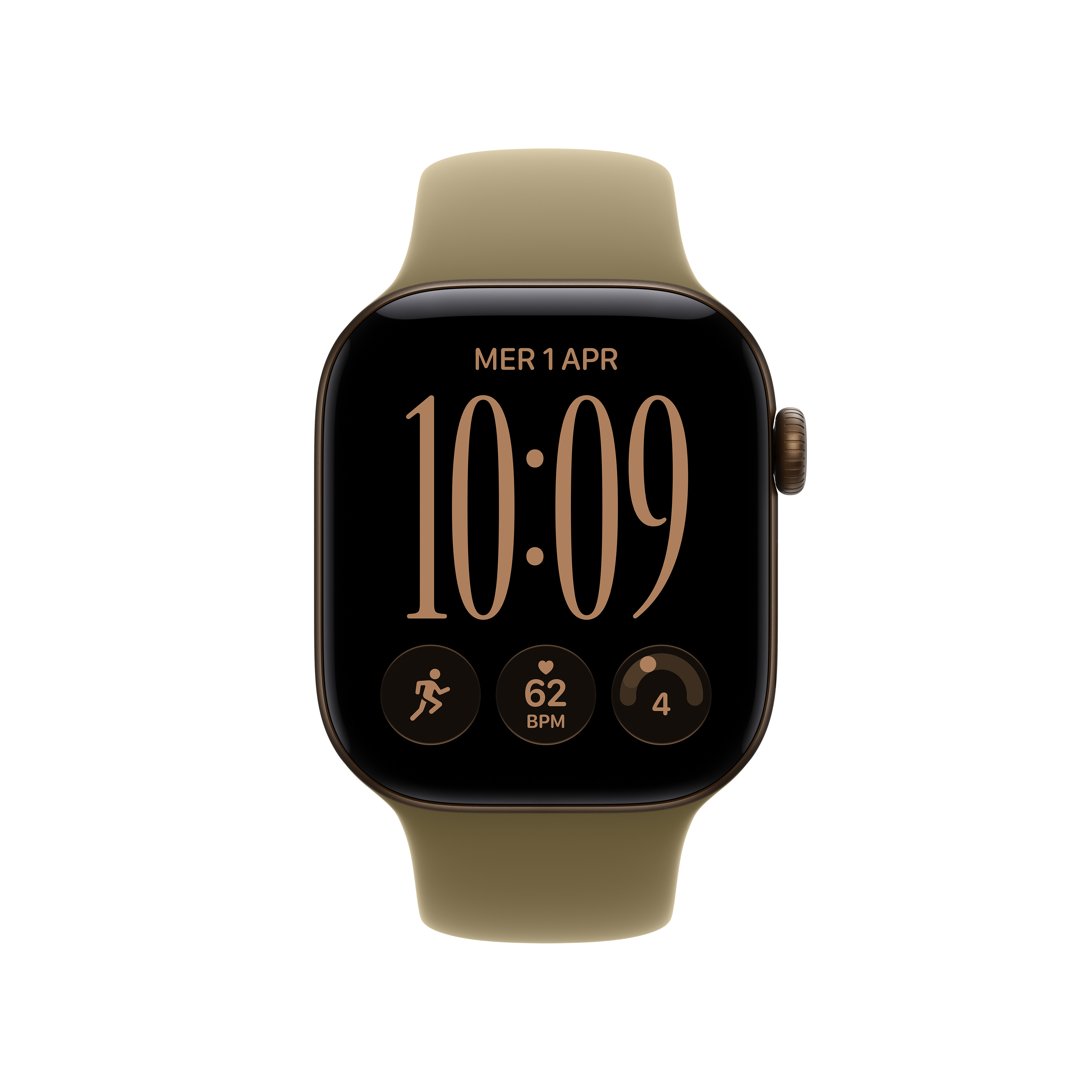 Apple Watch Series 12 GPS+Cellular 42MM S/M Cassa Alluminio Bronzo scuro e Sport Band Oliva