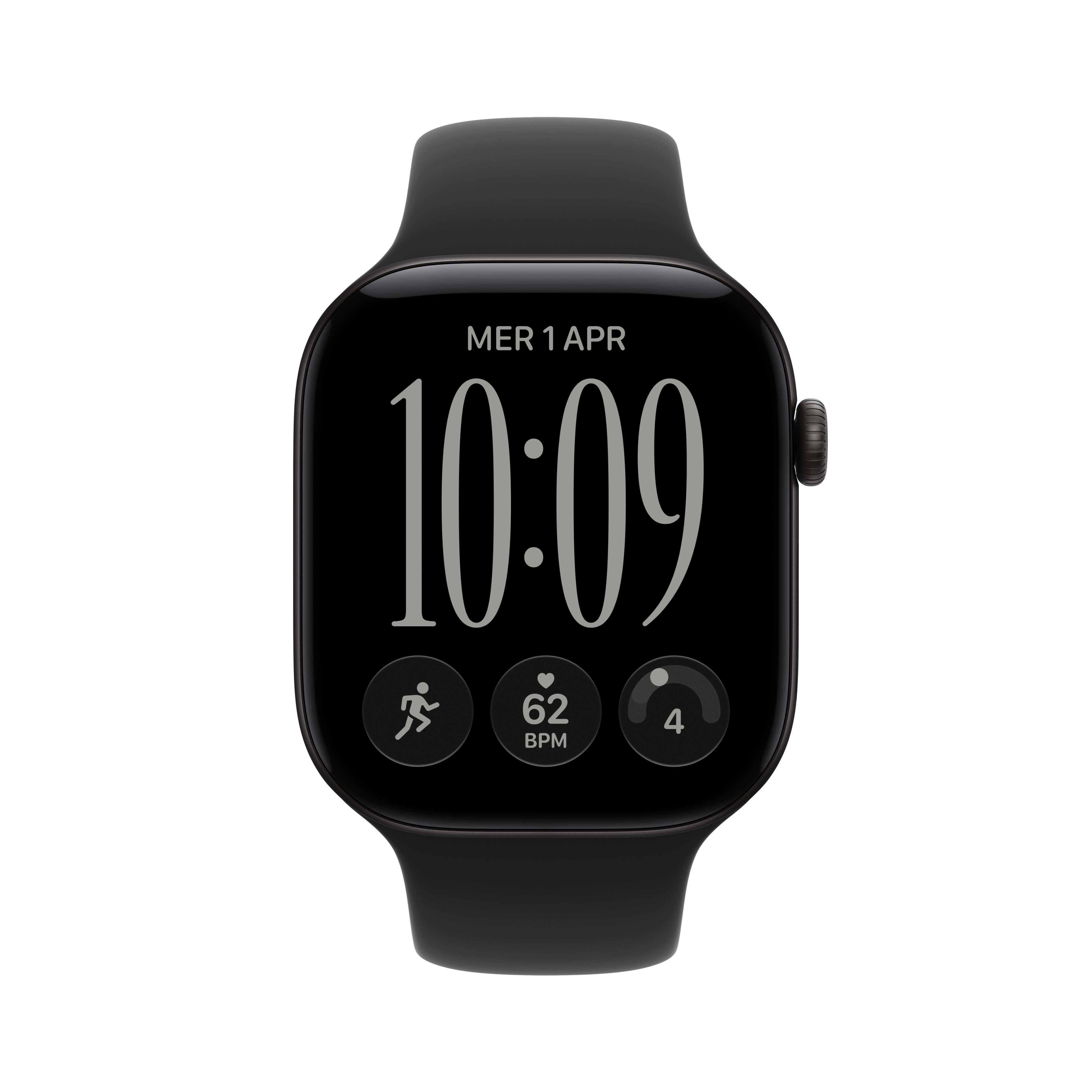 Apple Watch Series 12 GPS+Cellular 46MM S/M Cassa Alluminio Nera e Sport Band Nero