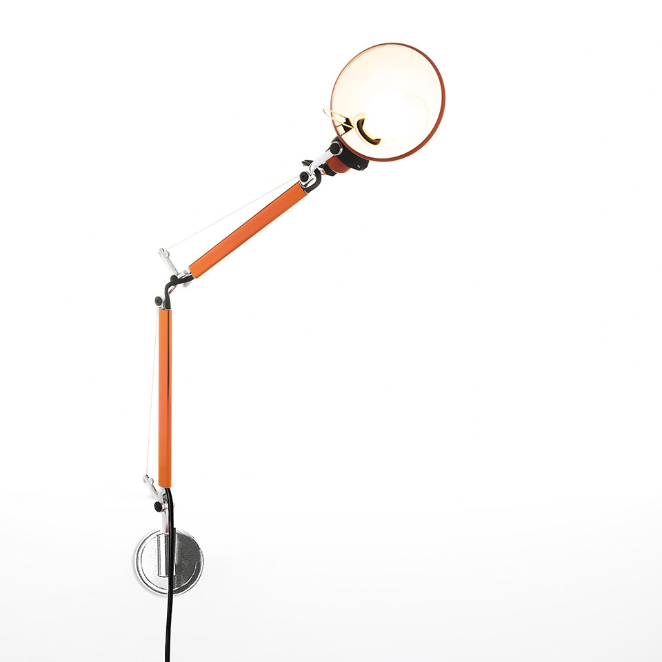 Artemide - Tolomeo Micro Parete Arancio Anodizzato - Corpo Lampada