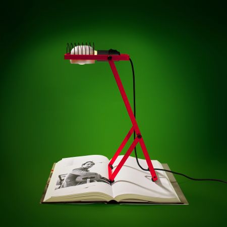 Artemide - Sintesi Rosso Lampada da Tavolo