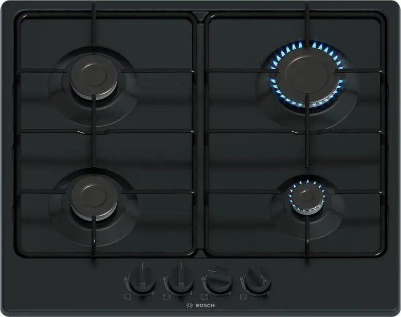 Bosch Piano Cottura a Gas con griglie Serie 4 Pgp6b6k80 Nero